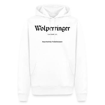 Wolpertinger black - Männer Premium Bio Hoodie - Weiß - Vorne - Nico (187cm)
