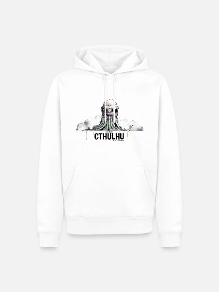 Cthulhu (H. P. Lovecraft) - Männer Premium Bio Hoodie - Weiß