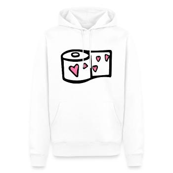 Papier toilette - Sweat à capuche Premium bio Homme - blanc - Devant - Nico (187cm)