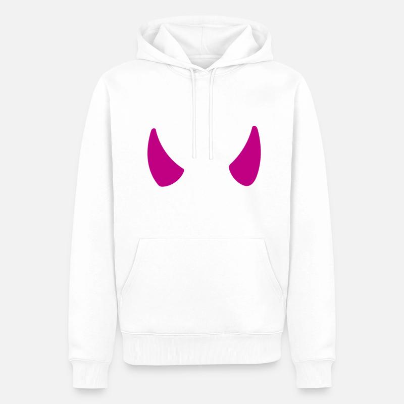 Cornes - Sweat à capuche Premium bio Homme - blanc