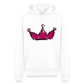 Couronne - Sweat à capuche Premium bio Homme - blanc - Devant - Nico (187cm)