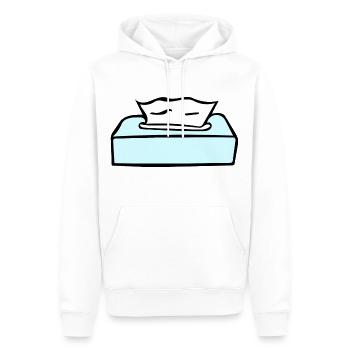 Kosmetik - Zeichnung - Männer Premium Bio Hoodie - Weiß - Vorne - Nico (187cm)