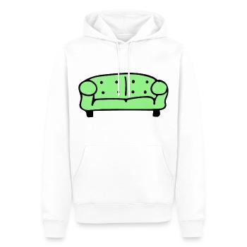 canapé - Sweat à capuche Premium bio Homme - blanc - Devant - Nico (187cm)
