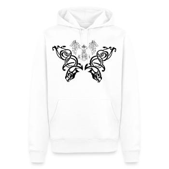 Nordic Thor Wolf Drachen Tribal - Männer Premium Bio Hoodie - Weiß - Vorne - Nico (187cm)
