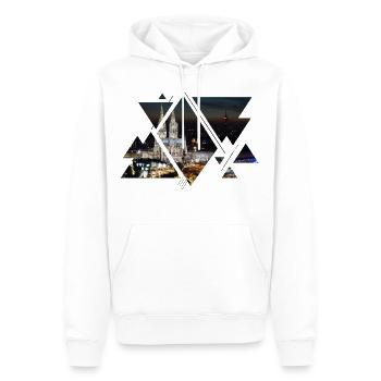 Toits de la cathédrale de Cologne Cologne - Sweat à capuche Premium bio Homme - blanc - Devant - Nico (187cm)