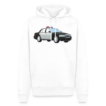 Voiture de police - Sweat à capuche Premium bio Homme - blanc - Devant - Nico (187cm)