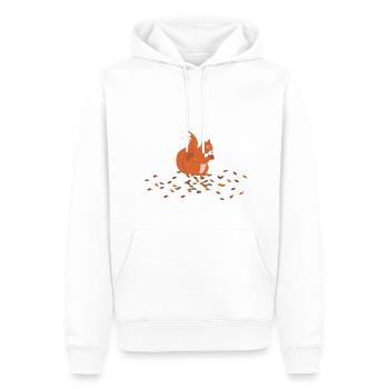 écureuil - Sweat à capuche Premium bio Homme - blanc - Devant - Nico (187cm)