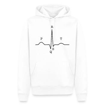 EKG complex for doctor, nurse, paramedic - Men’s Premium Organic Hoodie - white - Front - Nico (187cm)