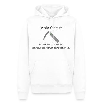 Anästhesist Spruch Chirurg Geschenk Laryngoskop - Männer Premium Bio Hoodie - Weiß - Vorne - Nico (187cm)