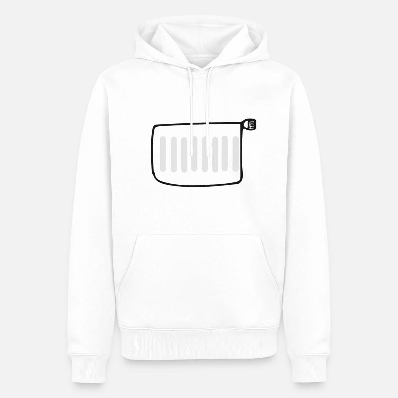 chauffe-eau - Sweat à capuche Premium bio Homme - blanc