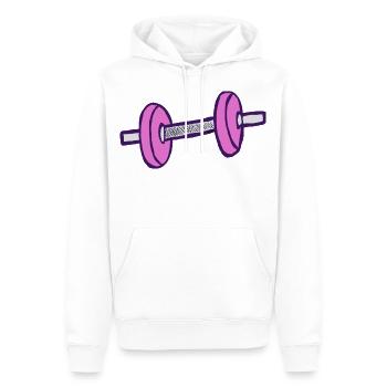 Hantel - Gewichte - Männer Premium Bio Hoodie - Weiß - Vorne - Nico (187cm)