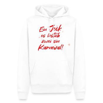 Köln Karneval - Männer Premium Bio Hoodie - Weiß - Vorne - Nico (187cm)