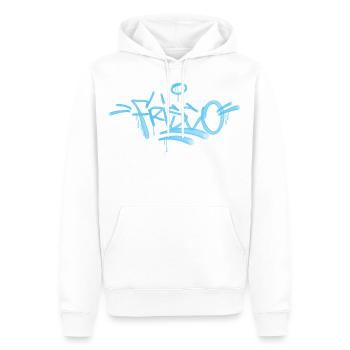 San FanciscoGraffiti Design - Sweat à capuche Premium bio Homme - blanc - Devant - Nico (187cm)