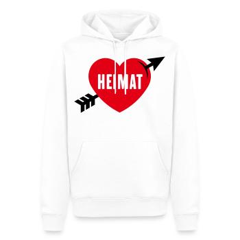 Heimatliebe (Heimat, Heimatland, Heimatstadt / 3C) - Männer Premium Bio Hoodie - Weiß - Vorne - Nico (187cm)