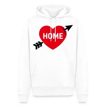 I Love My Home (Home Country / Hometown / 3C) - Men’s Premium Organic Hoodie - white - Front - Nico (187cm)