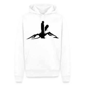 Snowboarder de montagne - Sweat à capuche Premium bio Homme - blanc - Devant - Nico (187cm)
