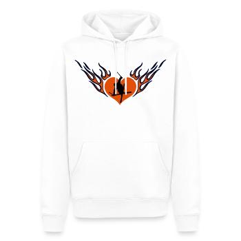 Amour de freestyle ski - Sweat à capuche Premium bio Homme - blanc - Devant - Nico (187cm)