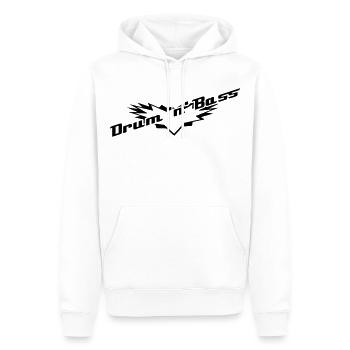 Drum 'n' Bass - Männer Premium Bio Hoodie - Weiß - Vorne - Nico (187cm)