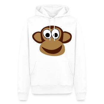 Affe - Männer Premium Bio Hoodie - Weiß - Vorne - Nico (187cm)