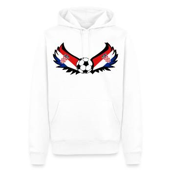 Football Croatie - Sweat à capuche Premium bio Homme - blanc - Devant - Nico (187cm)