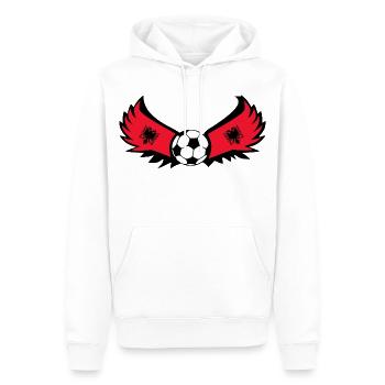 Fussball Albanien - Männer Premium Bio Hoodie - Weiß - Vorne - Nico (187cm)