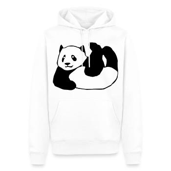 Panda, Bär,Tier, - Männer Premium Bio Hoodie - Weiß - Vorne - Nico (187cm)