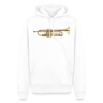 Trompete - Männer Premium Bio Hoodie - Weiß - Vorne - Nico (187cm)