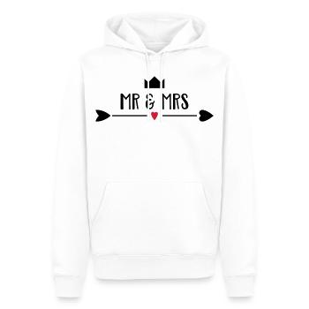 Hochzeit - Männer Premium Bio Hoodie - Weiß - Vorne - Nico (187cm)