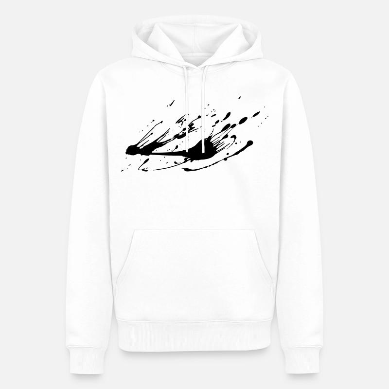 Image d’éclaboussure de peinture # - Sweat à capuche Premium bio Homme - blanc