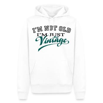 Not Old...Vintage 2C - Männer Premium Bio Hoodie - Weiß - Vorne - Nico (187cm)
