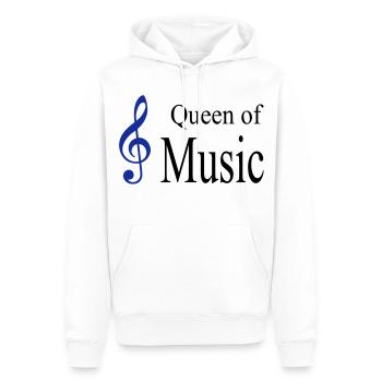 music - Men’s Premium Organic Hoodie - white - Front - Nico (187cm)