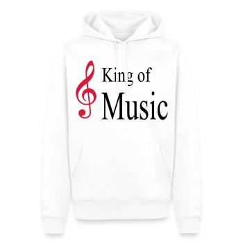 music - Men’s Premium Organic Hoodie - white - Front - Nico (187cm)