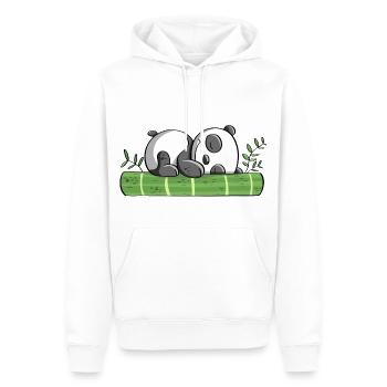 Unser Traum Panda ZZzzZZzz - Pandas - Bär - Comic - Männer Premium Bio Hoodie - Weiß - Vorne - Nico (187cm)
