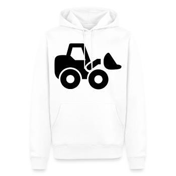 Bagger - Männer Premium Bio Hoodie - Weiß - Vorne - Nico (187cm)
