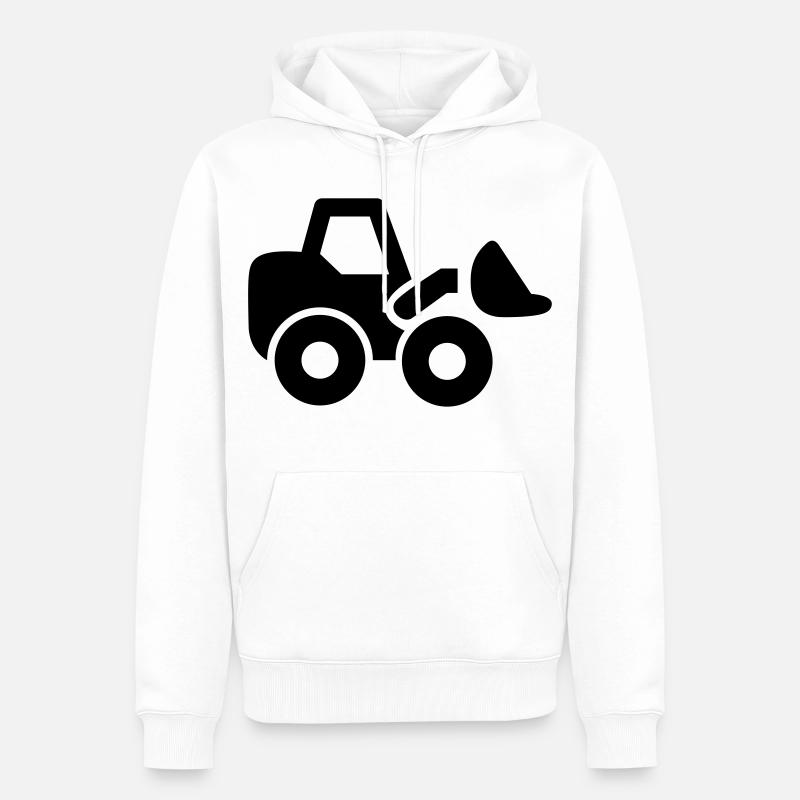 Bagger - Männer Premium Bio Hoodie - Weiß