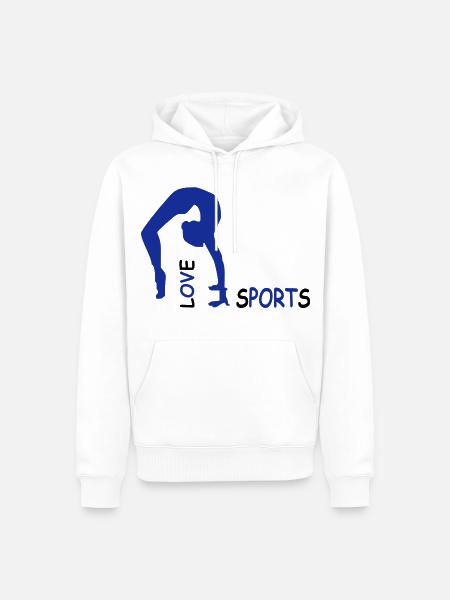 sports - Men’s Premium Organic Hoodie - white