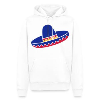 Sombrero Azul de Fiesta - Men’s Premium Organic Hoodie - white - Front - Nico (187cm)