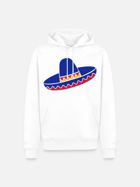 Sombrero Azul de Fiesta - Men’s Premium Organic Hoodie - white