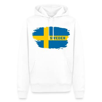 Sweden Flag / Gift Scandinavia Stockholm - Men’s Premium Organic Hoodie - white - Front - Nico (187cm)