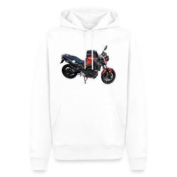 Motorrad - Sweat à capuche Premium bio Homme - blanc - Devant - Nico (187cm)