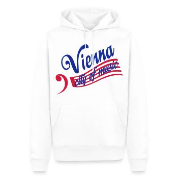 wien - Männer Premium Bio Hoodie - Weiß - Vorne - Nico (187cm)