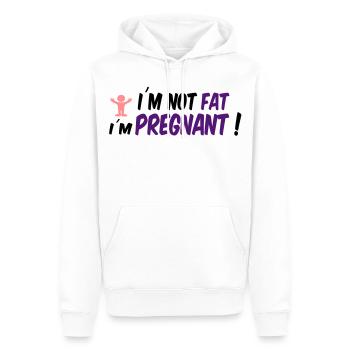 grossesse - Sweat à capuche Premium bio Homme - blanc - Devant - Nico (187cm)