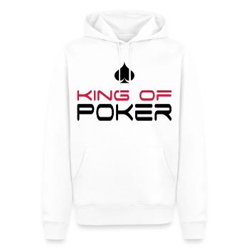 poker - Sweat à capuche Premium bio Homme - blanc - Devant - Nico (187cm)