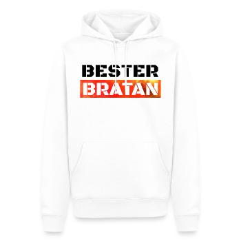 Bester Bratan Bruder Kumpel Digga - Männer Premium Bio Hoodie - Weiß - Vorne - Nico (187cm)