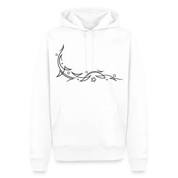 Tribal mit Sternen - Männer Premium Bio Hoodie - Weiß - Vorne - Nico (187cm)