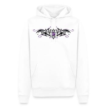 Tribal Tattoo Ornament avec gemme - Sweat à capuche Premium bio Homme - blanc - Devant - Nico (187cm)