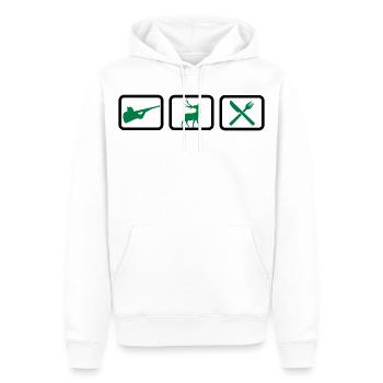 jagd - Männer Premium Bio Hoodie - Weiß - Vorne - Nico (187cm)