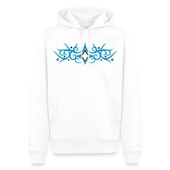 Tribal tattoo Ornament mit Sternen, stars - Männer Premium Bio Hoodie - Weiß - Vorne - Nico (187cm)
