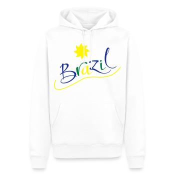 brasilien - Männer Premium Bio Hoodie - Weiß - Vorne - Nico (187cm)