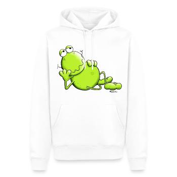 Verträumter Frosch - Männer Premium Bio Hoodie - Weiß - Vorne - Nico (187cm)
